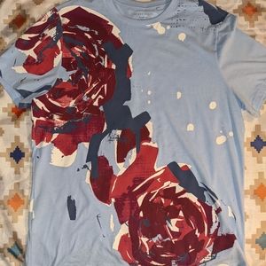 Perry Ellis rose print Tshirt